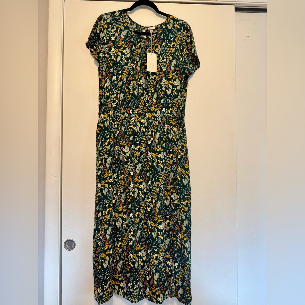 A New Day Multicolor Floral Midi Dress